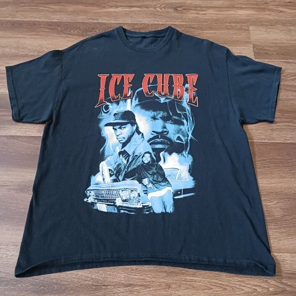 Ice Cube Black Graphic‎ Cotton T Shirt Car Smoke Size XL